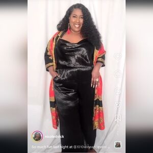 Eloquii Elegant Black Wide Leg Jumpsuit